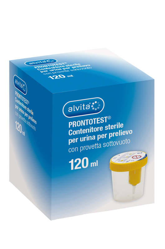 CONTENITORE URINE ALVITA PRONTOTEST PRELIEVO SOTTOVUOTO 120 ML 1 PEZZO - Magnumfarma.it