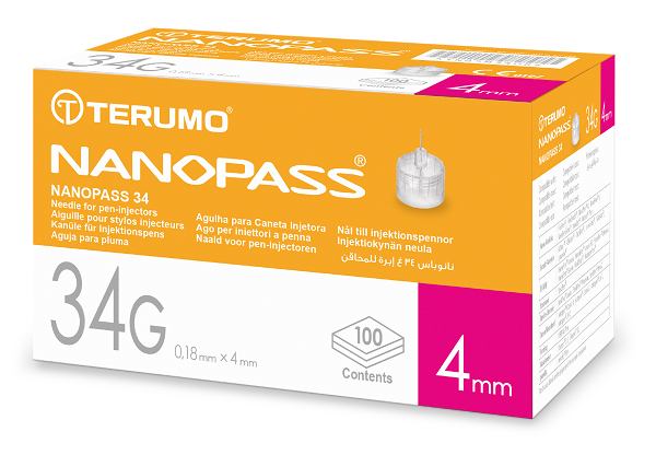 AGO PER PENNA DA INSULINA NANOPASS 34 GAUGE LUNGHEZZA 4 MM 100 PEZZI - Magnumfarma.it