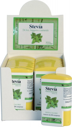 STEVIA EDULCORANTE 200 COMPRESSE DISPLAY CONTENENTE 14 DISPENSER - Magnumfarma.it