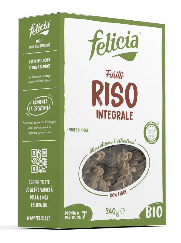 FELICIA BIO RISO INTEGRALE FUSILLI 340 G - Magnumfarma.it