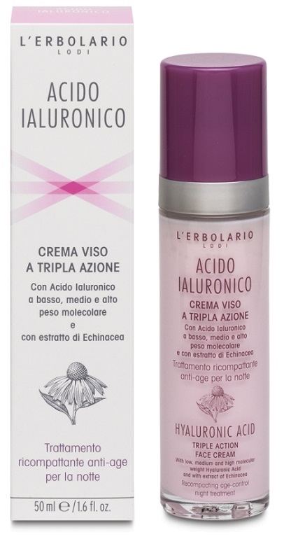 ACIDO IALURONICO CREMA VISO A TRIPLA AZIONE TRATTAMENTO RICOMPATTANTE ANTIAGE NOTTE 50 ML - Magnumfarma.it