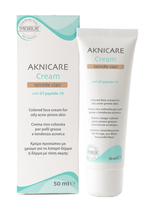 CREMA TRATTANTE COLORATA PER PELLE ACNEICA AKNICARE CREAM TEINTEE CLAIR TUBETTO 50 ML - Magnumfarma.it