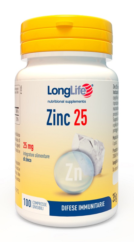 LONGLIFE ZINC 25 MG 100 COMPRESSE DIVISIBILI - Magnumfarma.it