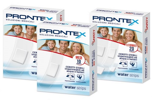CEROTTO PRONTEX WATER STRIPS ASSORTITO 20 PEZZI - Magnumfarma.it