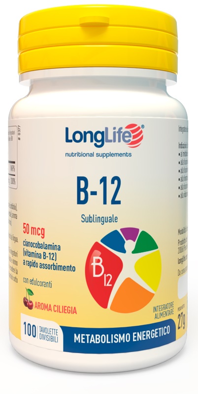 LONGLIFE B12 50MCG SUBLINGUALE 100 TAVOLETTE - Magnumfarma.it