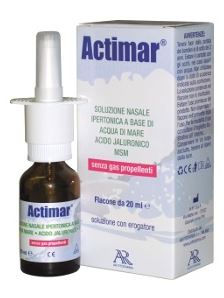 ACTIMAR SOLUZIONE NASALE SPRAY SALINA 3% CON ACIDO IALURONICO + MSM 20 ML CON EROGATORE - Magnumfarma.it