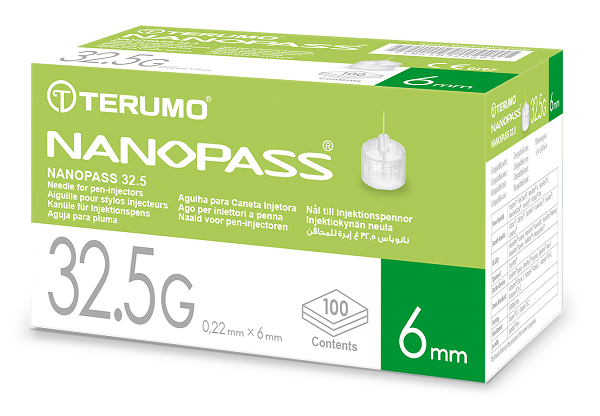 AGO PER PENNA DA INSULINA NANOPASS 32,5 GAUGE LUNGHEZZA 6 MM 100 PEZZI - Magnumfarma.it
