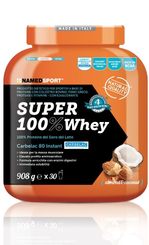 SUPER100% WHEY COCONUT/ALMOND 908 G - Magnumfarma.it