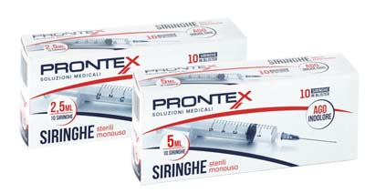 SIRINGA PRONTEX 2,5 ML AGO IND 10 PEZZI - Magnumfarma.it