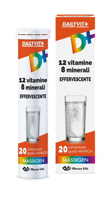 MASSIGEN DAILYVIT 12 VITAMINE 8 MINERALI EFFERVESCENTE 20 COMPRESSE - Magnumfarma.it