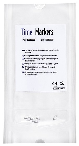 MARCATORE RADIOPACO IN GRANULI A BASE DI POLIPROPILENE FOOD GRADE E BARIO SOLFATO FU TIME-MARKERS PER RILEVAMENTO TEMPO DI TRANSITO INTESTINALE BUSTA DA 10 CILINDRETTI 20 PEZZI - Magnumfarma.it