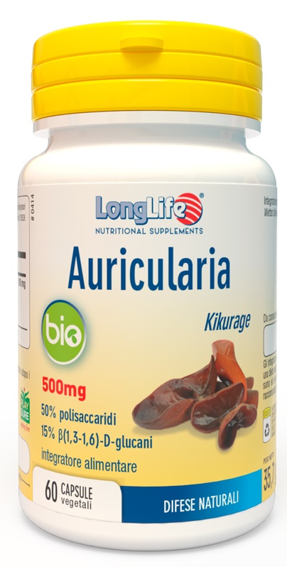 LONGLIFE AURICULARIA BIO 60 CAPSULE - Magnumfarma.it