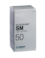 TEST STRIPS PER MISURAZIONE GLICEMIA GLUCOCARD SM 50 PEZZI - Magnumfarma.it