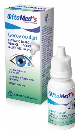 OFTAMED'S GOCCE OCULARI OCCHI DISIDRATATI E STRESSATI ESTRATTO ALOE VERA GEL E ACIDO IALURONICO 0,3% 10 ML - Magnumfarma.it