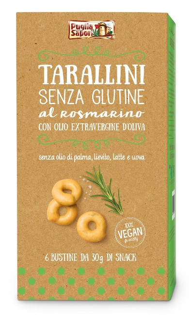 PUGLIA SAPORI TARALLINI ROSMARINO CON OLIO EXTRAVERGINE DI OLIVA 6 PEZZI 30 G - Magnumfarma.it