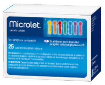 LANCETTE PUNGIDITO PER DISPOSITIVO MICROLET 25 PEZZI - Magnumfarma.it