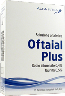 SOLUZIONE OFTALMICA OFTAIAL PLUS ACIDO IALURONICO 0,4% E TAURINA 15 FLACONCINI RICHIUDIBILI DA 0,6 ML - Magnumfarma.it
