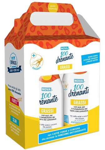 NOVA100 DRENANTE GRASSI CON GINSENG 300+300 ML - Magnumfarma.it