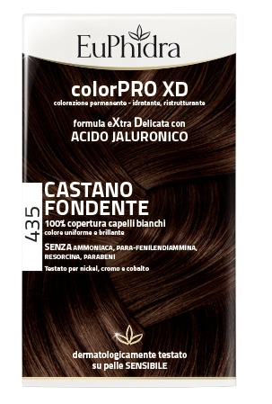 EUPHIDRA COLORPRO XD 435 CASTANO FONDENTE GEL COLORANTE CAPELLI IN FLACONE + ATTIVANTE + BALSAMO + GUANTI - Magnumfarma.it