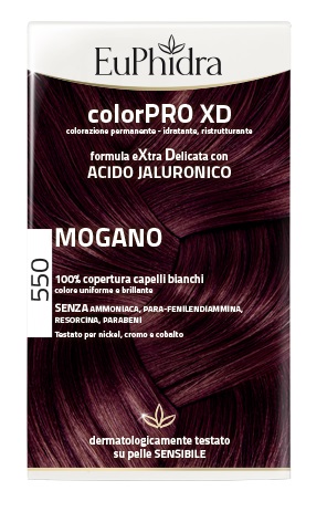 EUPHIDRA COLORPRO XD 550 MOGANO GEL COLORANTE CAPELLI IN FLACONE + ATTIVANTE + BALSAMO + GUANTI - Magnumfarma.it