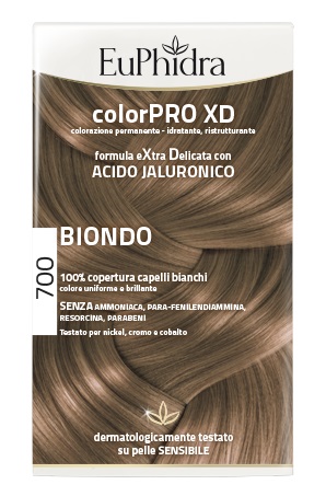 EUPHIDRA COLORPRO XD 700 BIONDO GEL COLORANTE CAPELLI IN FLACONE + ATTIVANTE + BALSAMO + GUANTI - Magnumfarma.it