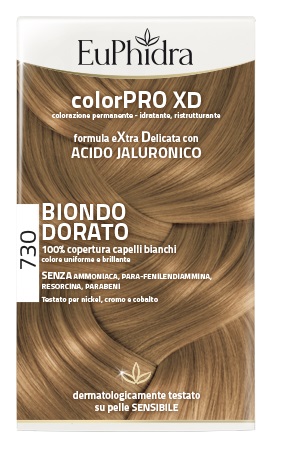 EUPHIDRA COLORPRO XD 730 BIONDO DORATO GEL COLORANTE CAPELLI IN FLACONE + ATTIVANTE + BALSAMO + GUANTI - Magnumfarma.it