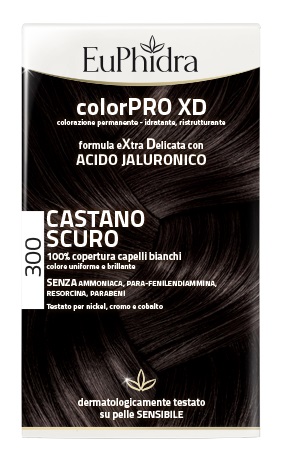 EUPHIDRA COLORPRO XD 300 CASTANO SCURO GEL COLORANTE CAPELLI IN FLACONE + ATTIVANTE + BALSAMO + GUANTI - Magnumfarma.it