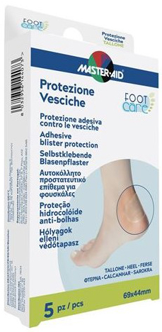 IDROCOLLOIDE MASTER-AID FOOTCARE VESCICHE TALLONE 69X44 MM 5 PEZZI A1 - Magnumfarma.it