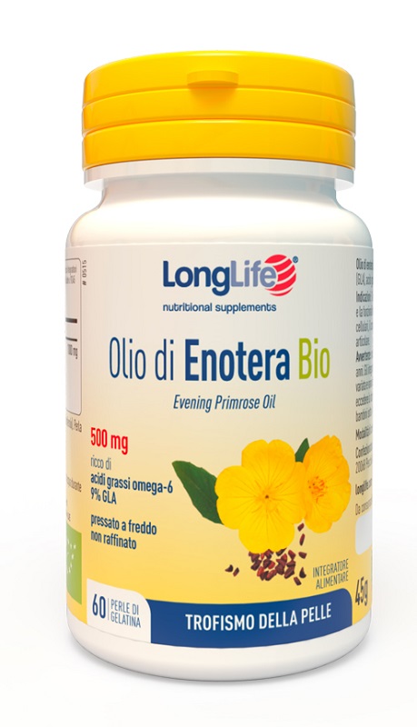 LONGLIFE OLIO ENOTERA BIO 500 MG 60 PERLE IN GELATINA - Magnumfarma.it