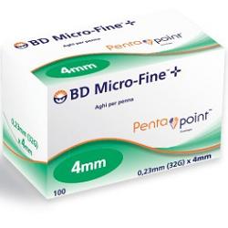 AGO PER PENNA DA INSULINA BD MICROFINE PENTAPOINT GAUGE 32 4 MM 100 PEZZI - Magnumfarma.it