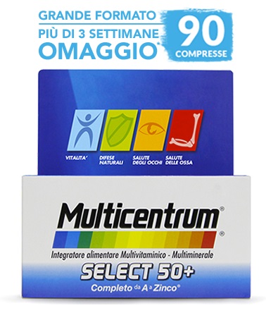 MULTICENTRUM SELECT 50+ 90 COMPRESSE - Magnumfarma.it