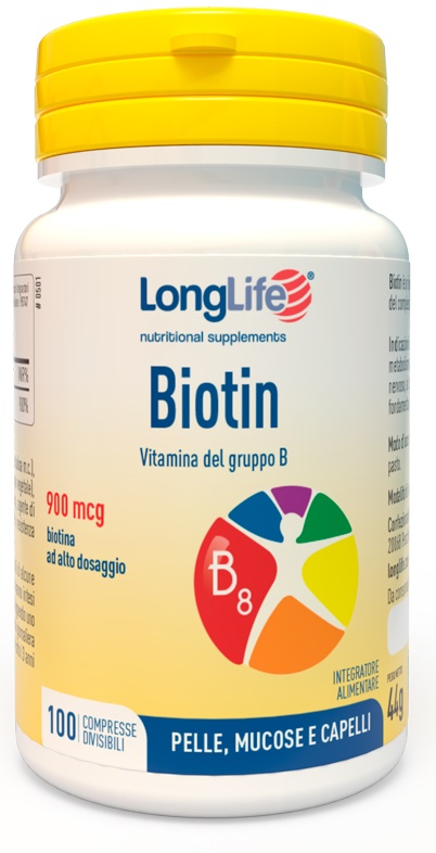 LONGLIFE BIOTIN 900 MCG 100 COMPRESSE - Magnumfarma.it