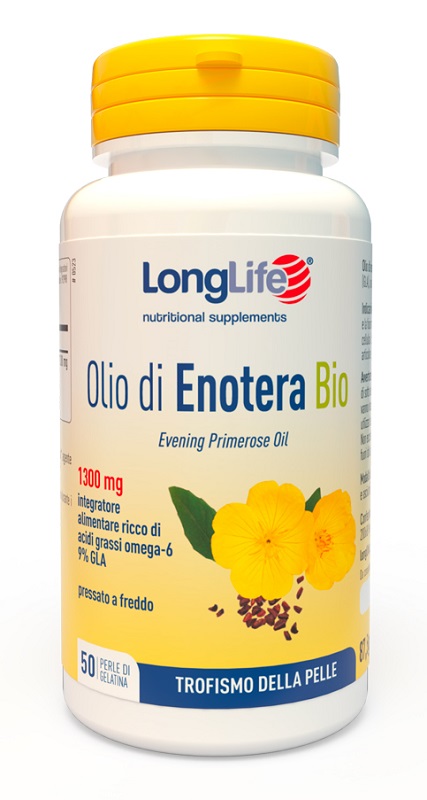 LONGLIFE OLIO ENOTERA BIO 1300 MG 50 PERLE IN GELATINA - Magnumfarma.it