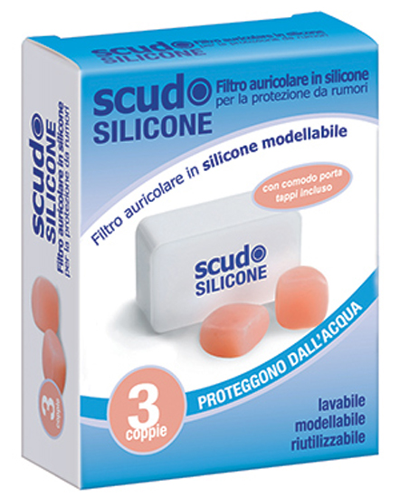TAPPO AURICOLARE EARPLUG SCUDO IN SILICONE 3 COPPIE 6 PEZZI ARTICOLO 7EN091 - Magnumfarma.it