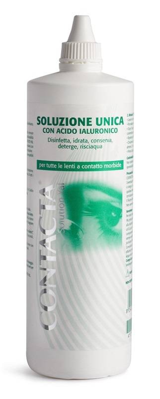 SOLUZIONE UNICA CON ACIDO IALURONICO PER LENTI A CONTATTO CONTACTA SOLUTION 360 ML - Magnumfarma.it