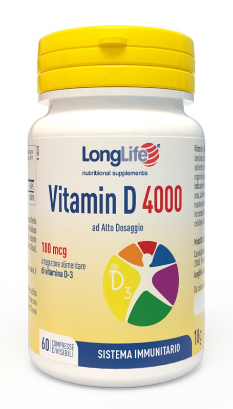 LONGLIFE VITAMIN D 4000UI 60 COMPRESSE DIVISIBILI - Magnumfarma.it