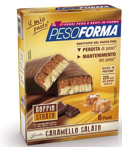 PESOFORMA BARRETTA AL CARAMELLO SALATO 12 PEZZI DA 31 G - Magnumfarma.it