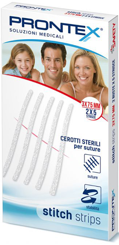 PRONTEX STITCH STRIPS 3X75 10 PEZZI - Magnumfarma.it