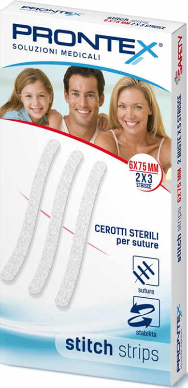PRONTEX STITCH STRIPS 6X75 10 PEZZI - Magnumfarma.it