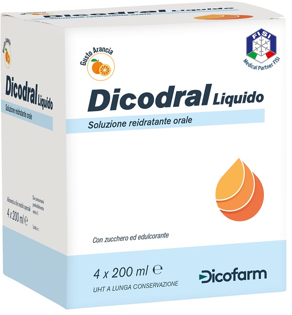 DICODRAL LIQUIDO SOLUZIONE REIDRATANTE ORALE 4 X 200 ML - Magnumfarma.it