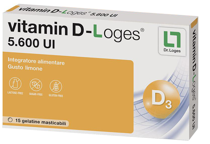 VITAMIN D-LOGES 15 GELATINE MASTICABILI GUSTO LIMONE - Magnumfarma.it