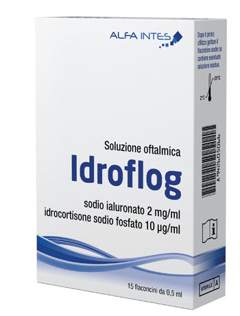 IDROFLOG SOLUZIONE OFTALMICA A BASE DI IALURONATO DI SODIO E IDROCORTISONE SODIO FOSFATO 15 FLACONCINI DA 0,5 ML - Magnumfarma.it