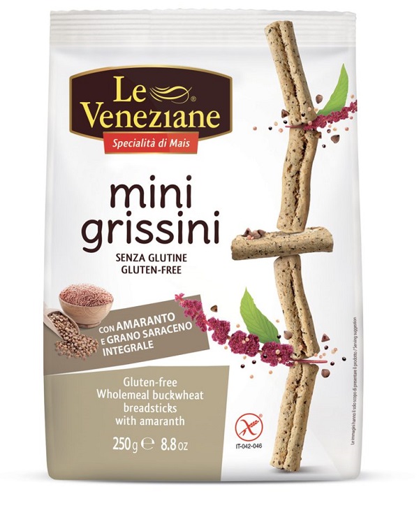 LE VENEZIANE MINIGRISSINI GRANO SARACENO INTEGRALE CON AMARANTO 250 G - Magnumfarma.it