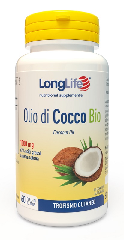 LONGLIFE OLIO COCCO BIO 60 PERLE IN GELATINA - Magnumfarma.it