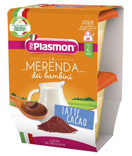 PLASMON LA MERENDA DEI BAMBINI MERENDE LATTE CACAO ASETTICO 2 X 120 G - Magnumfarma.it