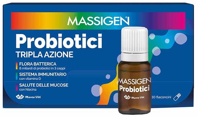 MASSIGEN PROBIOTICI 10 FLACONCINI X 8 ML PREZZO PIENO - Magnumfarma.it