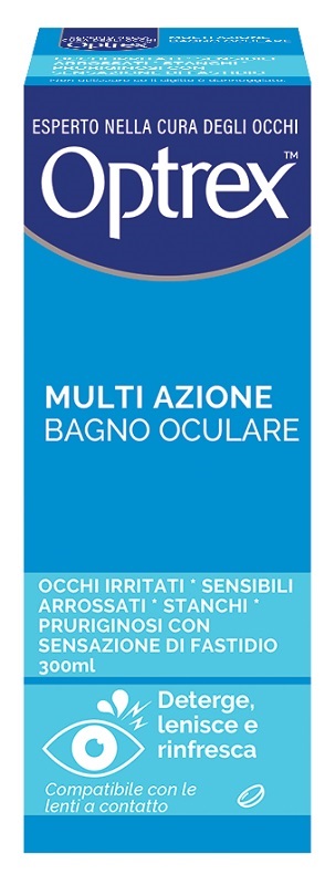 BAGNO OCULARE OPTREX MULTI AZIONE 300 ML + OCCHIERA FLESSIBILE - Magnumfarma.it