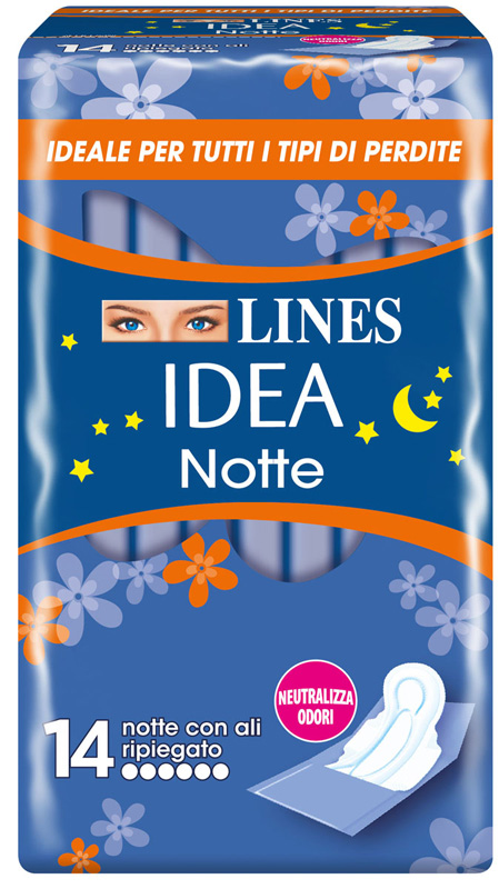 LINES IDEA NOTTE CON ALI RIPIEGATE 14 PEZZI - Magnumfarma.it