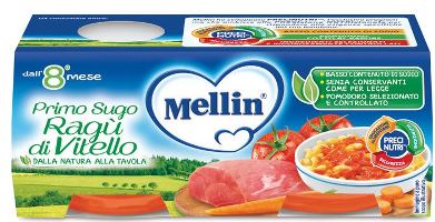 MELLIN PRIMOSUGO RAGU' DI VITELLO 2 VASETTI DA 80 G - Magnumfarma.it