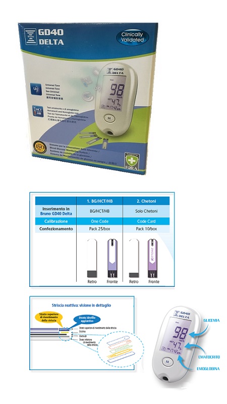 STRUMENTO PER MISURAZIONE GLICEMIA BRUNO GD40 DELTA - Magnumfarma.it